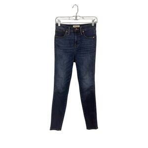 Madewell Women's 10" High Rise Skinny Jeans Size 26 Medium Blue Wash Stretch